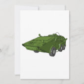 緑色の装甲軍用車両 招待状 (正面)