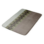 緑色の装飾的な色合いの茶色 バスマット (アングル)