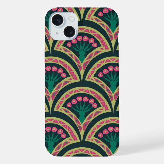 緑色の貝殻模様 iPhoneケース (裏面)