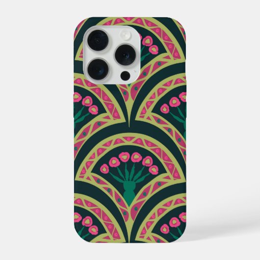 緑色の貝殻模様 iPhoneケース (裏面)