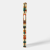 緑色の赤茶色の白い丸い形の部族 Case-Mate iPhoneケース (裏面 / 右)