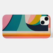 緑色の赤茶色の白い丸い形 Case-Mate iPhoneケース (裏面 (横))