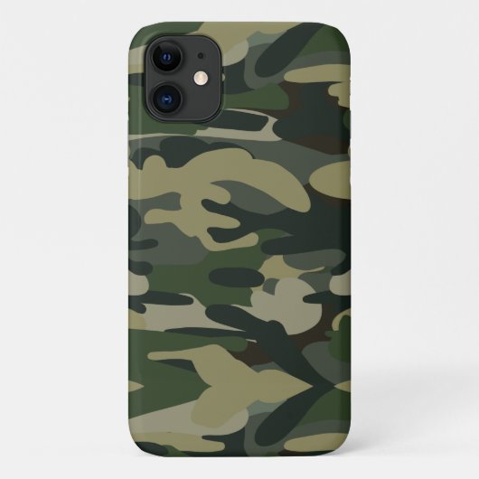 緑色の軍用迷彩パターン Case-Mate iPhoneケース (裏面)