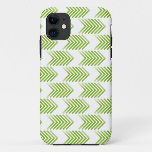 緑色の部族の矢印パターン Case-Mate iPhoneケース (裏面)