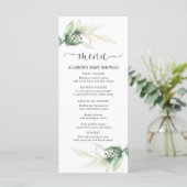 緑色の金ゴールド葉シンプルのシャワーモダンメニュー プログラム (スタンド正面)