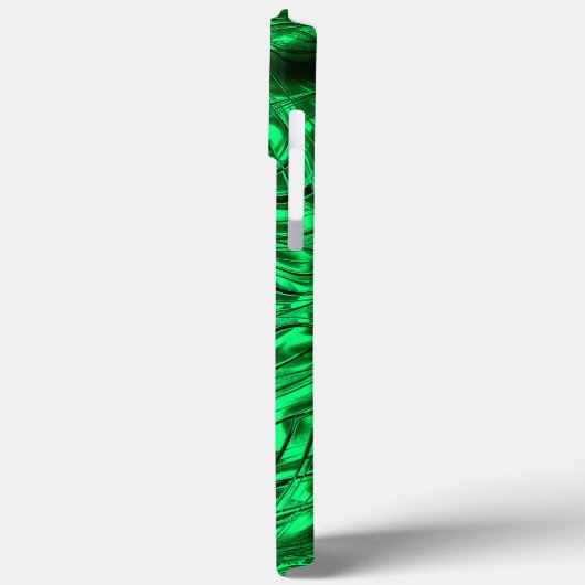 緑色の金属に星を形成する長い曲線ストローク Case-Mate iPhoneケース (裏面 / 左)