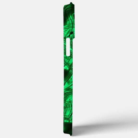 緑色の金属に星を形成する長い曲線ストローク Case-Mate iPhoneケース (裏面 / 右)