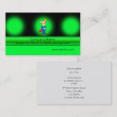 緑色の金属効果に関する奇数整備士 名刺 (正面/裏面)