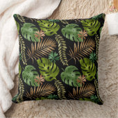 緑色の銅シダの葉パターン クッション (ブランケット)