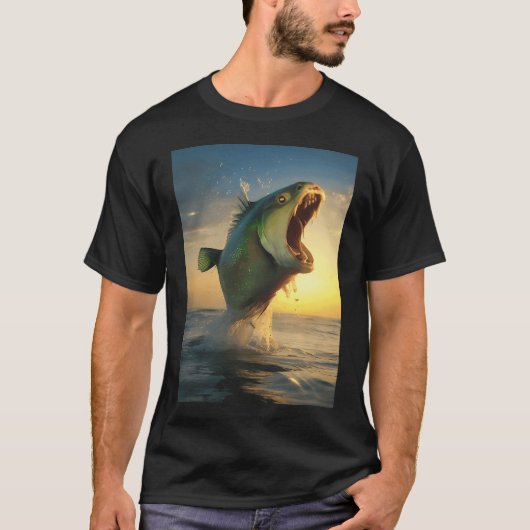 緑色の魚 Tシャツ (正面)