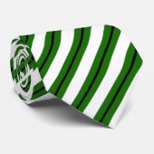 緑色の黒いストライプ ネクタイ (ロール)