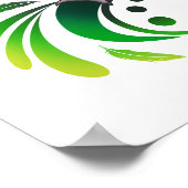 緑色の黒いマスク付きラバドリ ポスター (角)