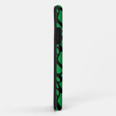 緑色の黒い抽象芸術オーガニックスキンパターン Case-Mate iPhoneケース (裏面/右)