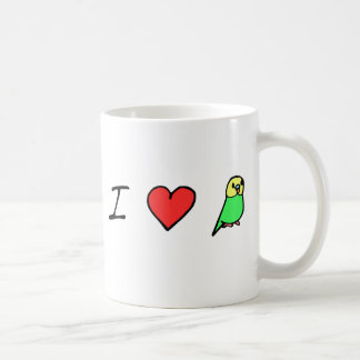 (緑色の)セキセイインコが好きマグカップ コーヒーマグカップ