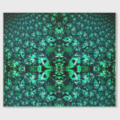 緑色の「明るい」奇妙で曲がった形 ラッピングペーパー (フラット)