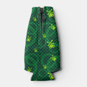 緑色のEmoパターン（円） ボトルクーラー (裏面)