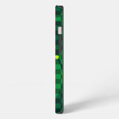 緑色のEmoパターン(円) iPhoneケース (左側面)