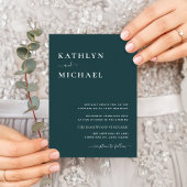 緑色のQRコードモダンすべて結婚の 招待状