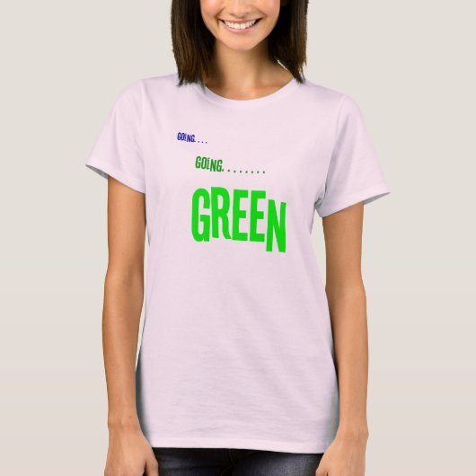緑色のTシャツ全綿オーガニック入 Tシャツ (正面)