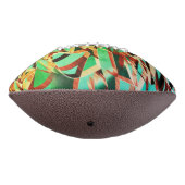 緑色または水色の背景に茶色の縞模様 アメリカンフットボール (回転270)