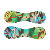 緑色または水色の背景に茶色の縞模様 野球ボール (パネル)