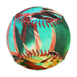 緑色または水色の背景に茶色の縞模様 野球ボール