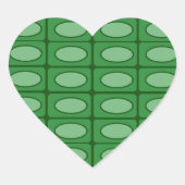 緑色アリゲーターの皮膚パターン ハートシール (正面)