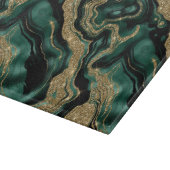 緑色エレガントおよび金ゴールドグリッター瑪瑙パターン カッティングボード (角)