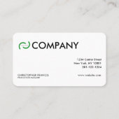 緑色エレガントのカードカスタマイズロゴを付けます。 名刺 (裏面)