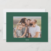 緑色エレガントの水彩弓2写真 シーズンカード (裏面)