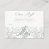 緑色エレガントの自然鳥ベビーおむつ エンクロージャーカード (正面)