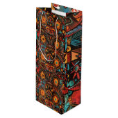 緑色エレガントの"時代のない先祖のインプリント"ワインCa ワインギフトバッグ (正面アングル)