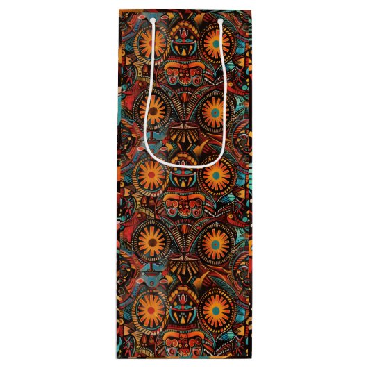 緑色エレガントの"時代のない先祖のインプリント"ワインCa ワインギフトバッグ (正面)