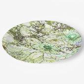 緑色エレガントクラシックデザイン紙pl ペーパープレート (アングル)
