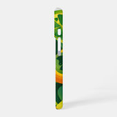 緑色オレンジ色イエローアイリッシュ抽象芸術模様 iPhone 16ケース (左側面)