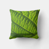 緑色カッコいいの葉のパターン クッション (裏面)