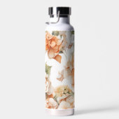 緑色クラシックのオレンジボホフローラ書道 ウォーターボトル (右面)