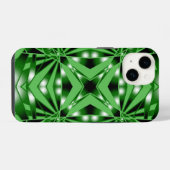 緑色グラデーション立体図 iPhoneケース (裏面横)