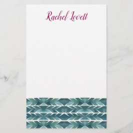 緑色サボテンのテクスチャ文房具 便箋