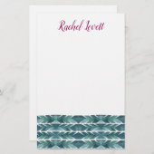 緑色サボテンのテクスチャ文房具 便箋 (正面/裏面)