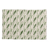 緑色シダの表面パターンを繰り返す 枕カバー (裏面)