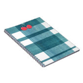 緑色シンプルのギンガム ノートブック (右側)