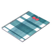 緑色シンプルのギンガム ノートブック (左側)