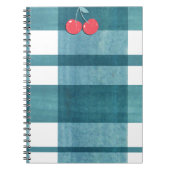 緑色シンプルのギンガム ノートブック (正面)