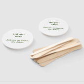 緑色シンプルのミニマルテキスト名を追加するphoto cust ハンドファン (組立なし)