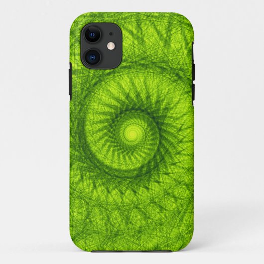 緑色スパイラルフラクタル Case-Mate iPhoneケース (裏面)
