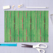 緑色ティッシュペーパー日本の木版模様 薄葉紙 (クラフト)