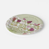 緑色パターン（の模様が）ある ペーパープレート (アングル)