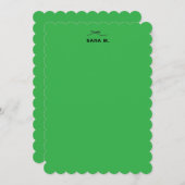 緑色パーソナライズされたのノートカード（弓と名前） ノートカード (正面/裏面)