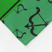 緑色パーソナライズされたの矢印の名前 フリースブランケット (角)